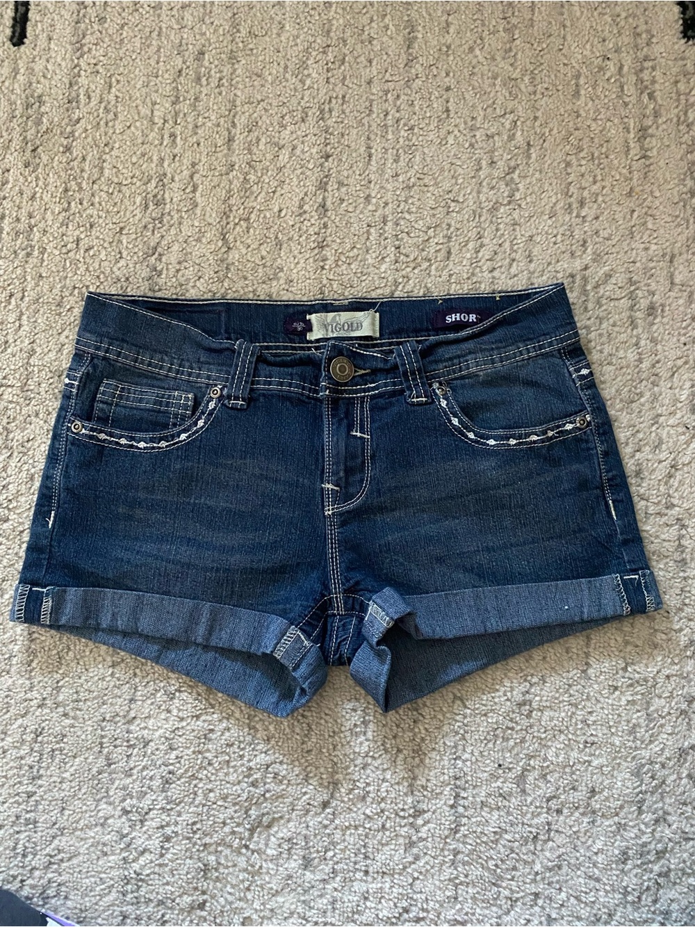 VIGOLD Dark Wash Denim Shorts - Women